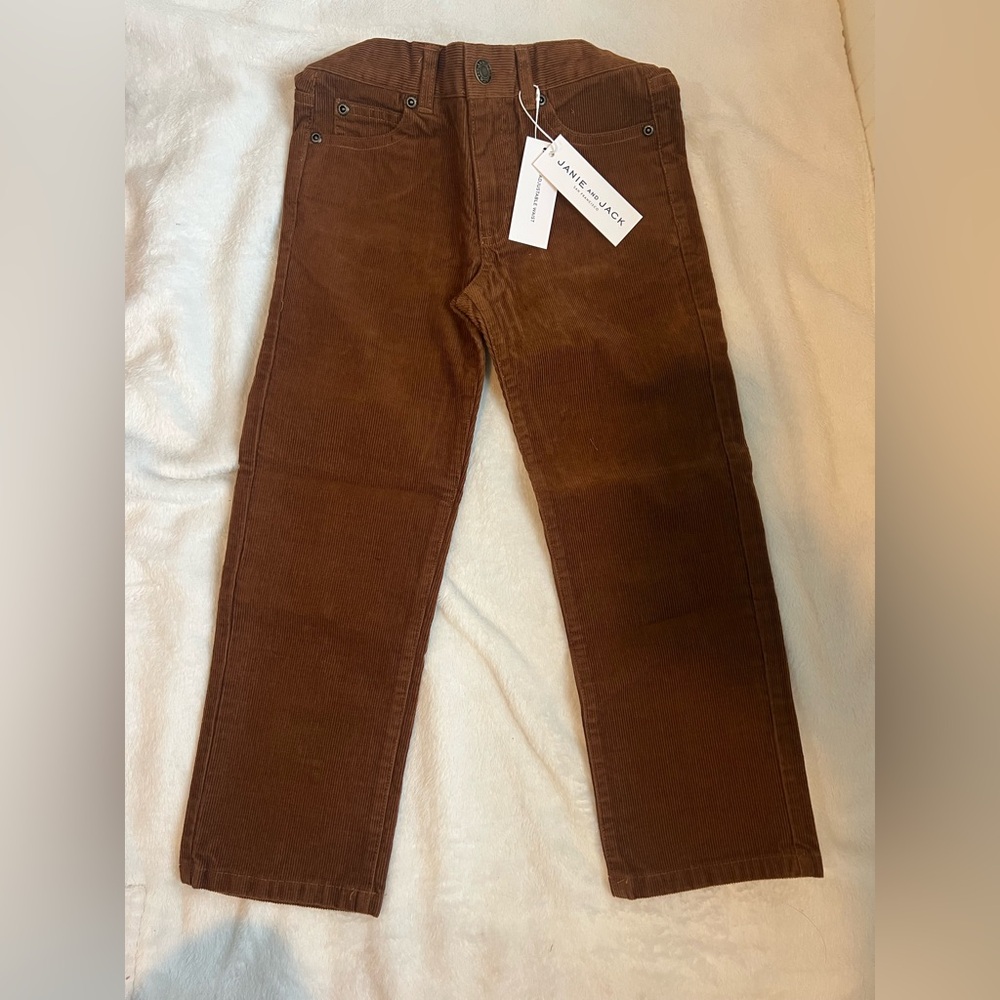 Janie and Jack Boys Brown Corduroy Pants